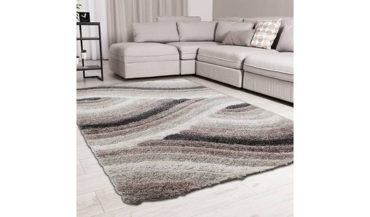 DS Living Ultra Plush Wave Shaggy Rug - Grey - 230x160cm