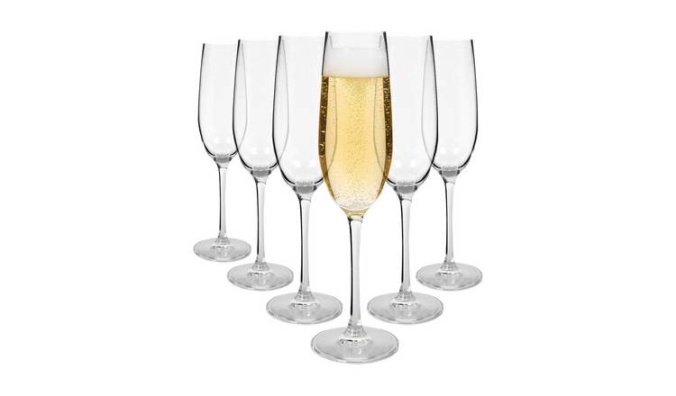 Argon Tableware Mayfair Crystal Champagne Flutes - 210ml - Pack of 6