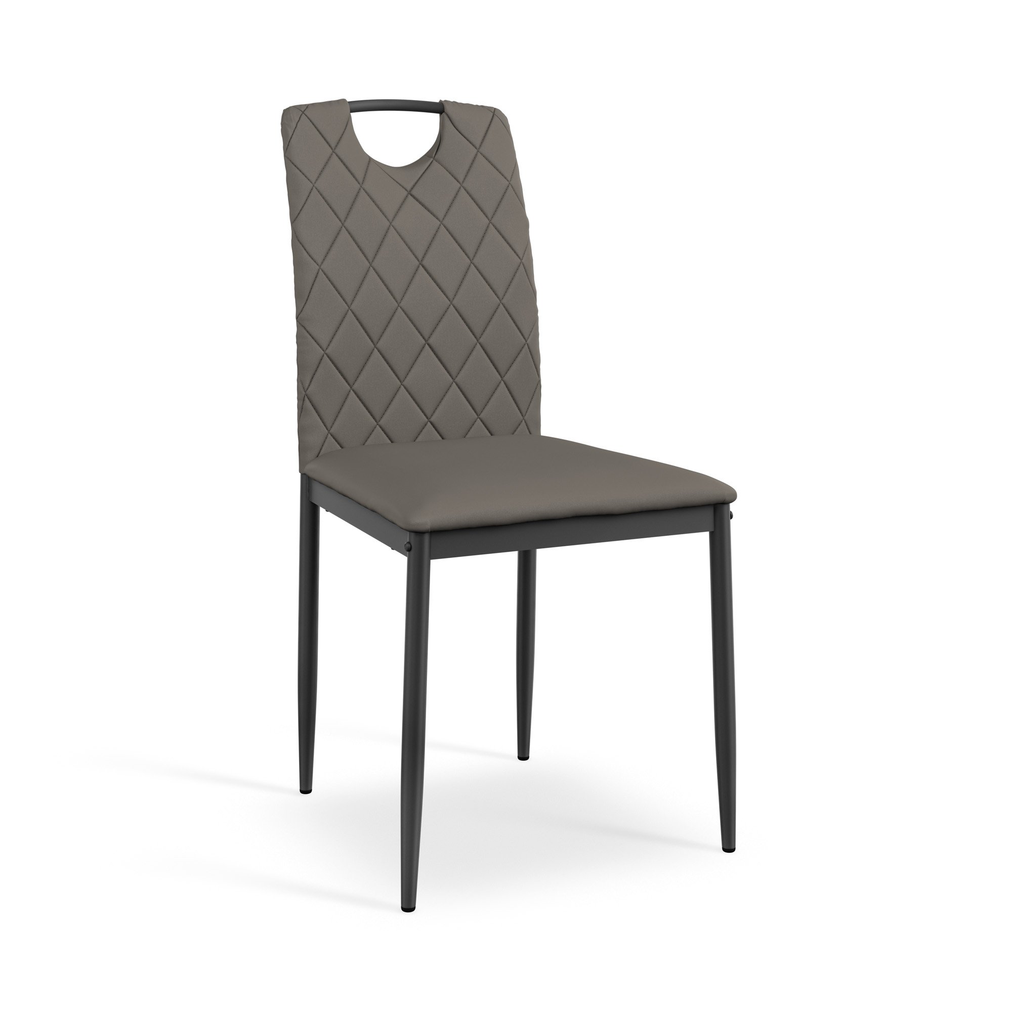 Furniture Online Malvern Monza Black Top Dining Table & 4 Grey Chairs - Image 6