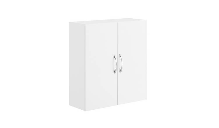 SoBuy 2 Door 1 Shelf Bathroom Storage Wall Cabinet - White