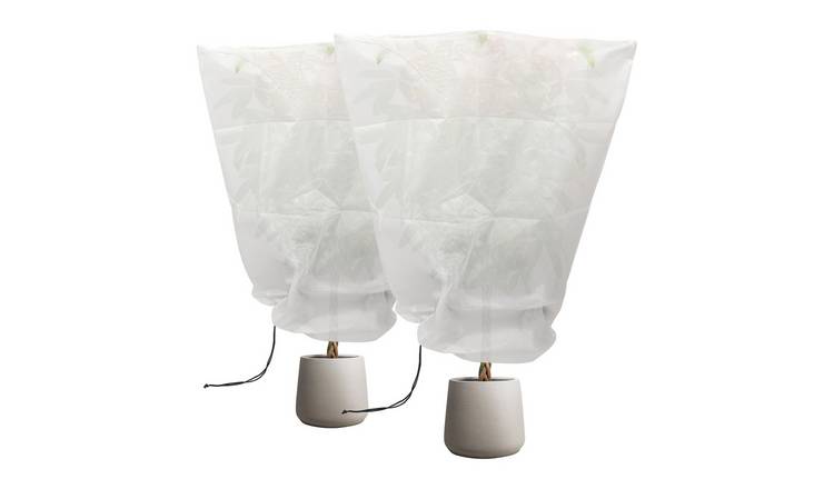 Harbour Housewares Plant Frost Protection Fleece Covers 0.8M x 1.2M - Pack of 2