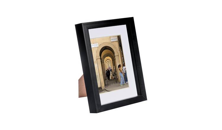 Nicola Spring 3D Box Photo Frame - A5 with Mount - Black/White