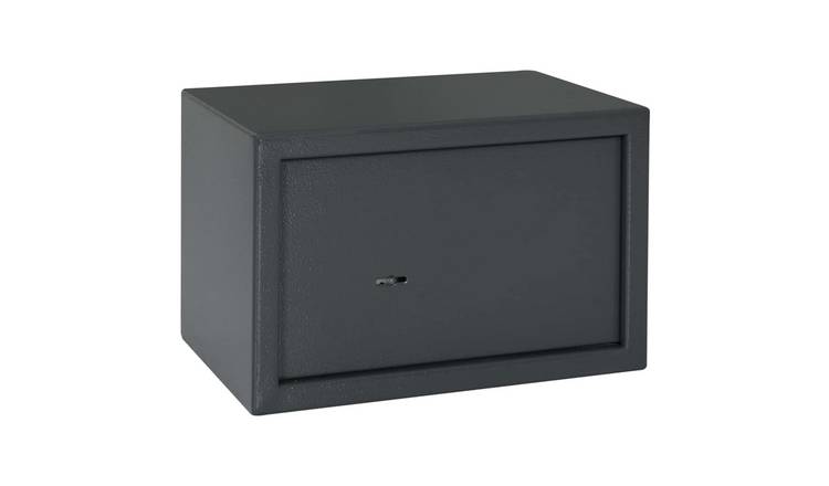 Walplus Steel Safe Box with Lock - Dark Grey - 31 x 20 x 20 cm