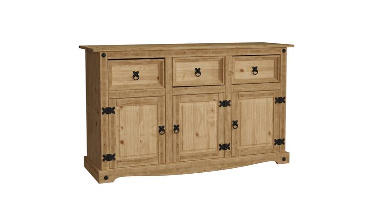 Vida Designs Corona 3 Door 3 Drawer Sideboard - Pine