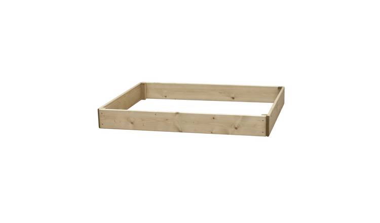 Greena Rectangular Wooden Raised Bed 15 cm High, 90 x 120cm