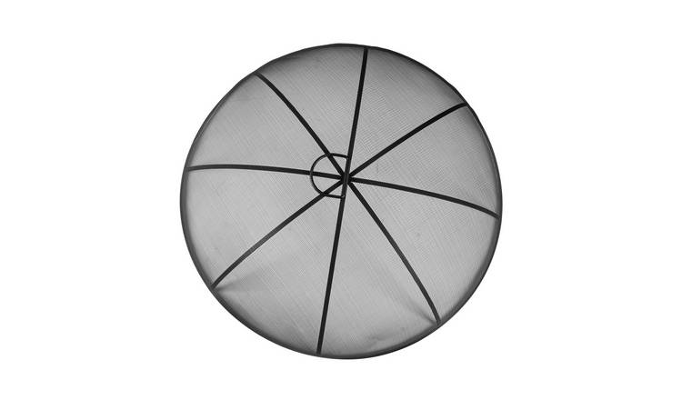 Harbour Housewares Round Fire Pit Spark Guard - Grey