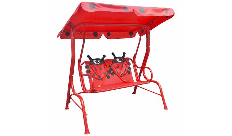 Walplus Steel Kids Swing Seat - Red - 115 x 75 x 110 cm