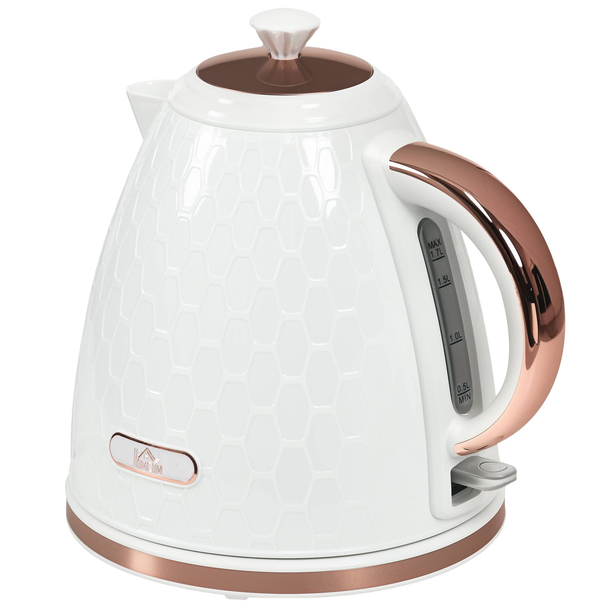 HOMCOM Auto Shut Off Electric Kettle with Anti scale Filter - Cream White - Image 1