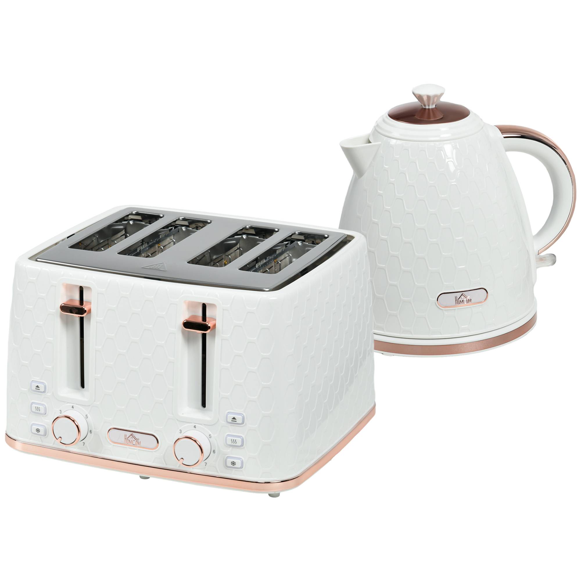 HOMCOM Auto Shut Off Electric Kettle with Anti scale Filter - Cream White - Image 4