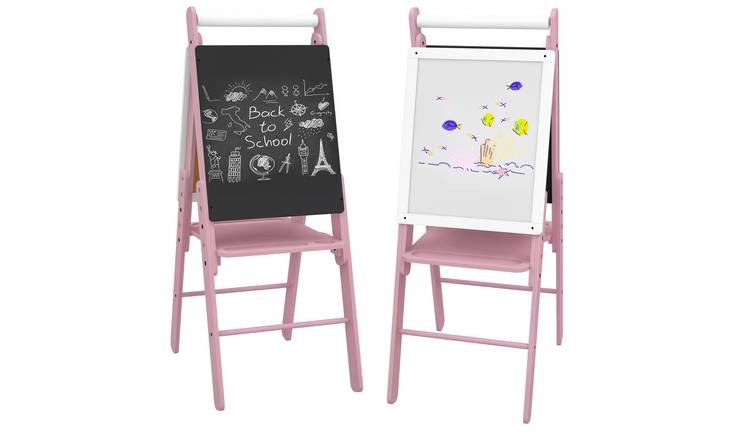 AIYAPLAY 3 in 1 Paper Roll Whiteboard Blackboard Kids Easel - Pink