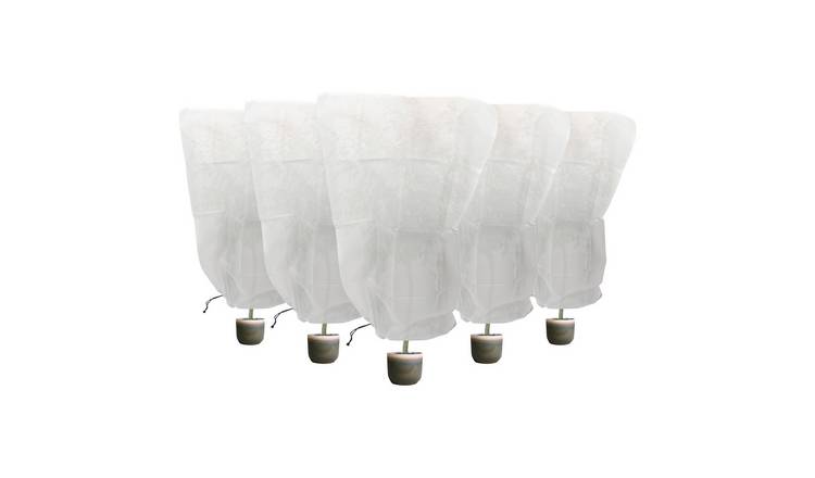 Harbour Housewares Plant Frost Protection Fleece Covers 1.2M x 1.8M - Pack of 5