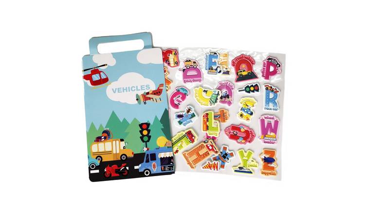 Walplus Transportation Educational Alphabet A To Z Foam Puffy Stickers