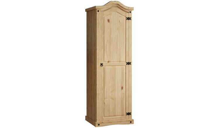 Vida Designs Corona 1 Door Wardrobe - Pine