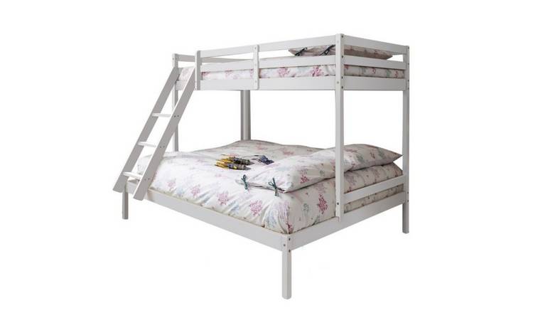 Noa & Nani Kent Triple Bunk Bed With Single & Double Bed - White