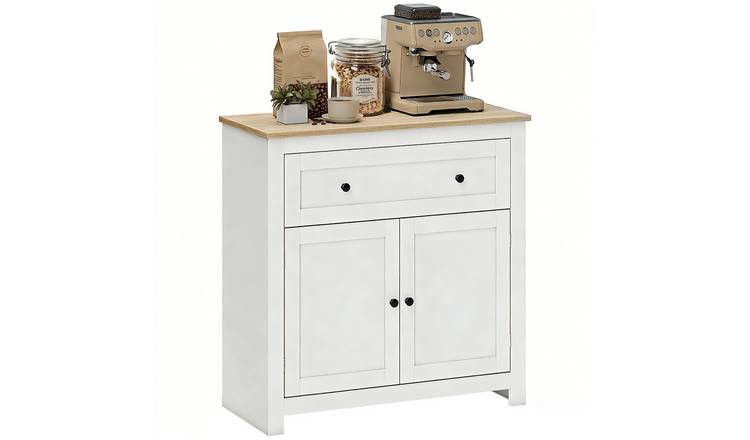 HOMCOM Storage Sideboard with Adjustable Shelf - Cream