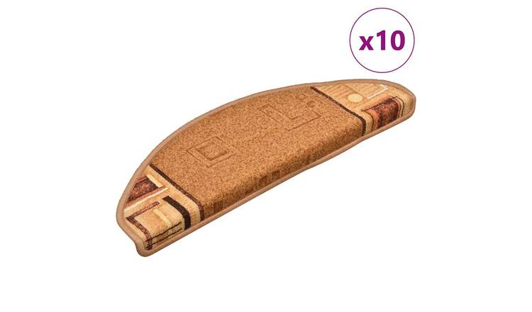 Walplus Pack of 10 Stair Mats - Beige - 65 x 21 cm