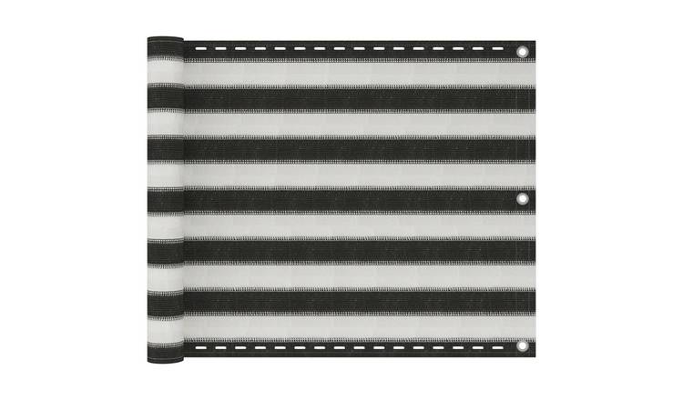 Walplus HDPE Balcony Screen - Anthracite and White - 75 x 500 cm