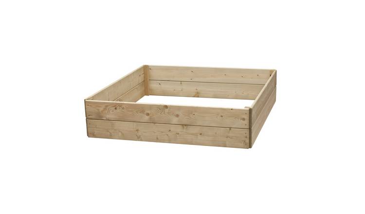 Greena Square Wooden Raised Bed 30 cm High, 120 x 120cm