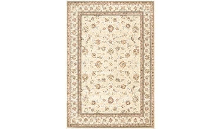 Mega Flooring Beige Traditional Bordered Rug - 80 x 160cm