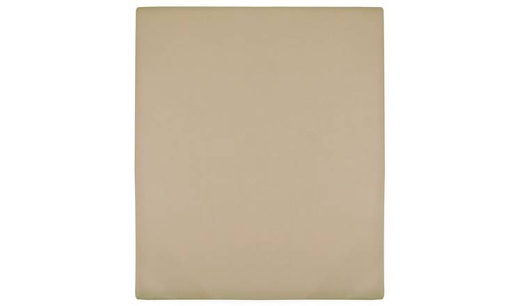 Walplus Cotton Jersey Fitted Sheet - Taupe - 100 x 200 cm