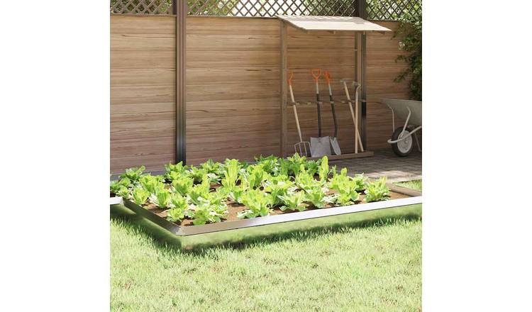 Walplus Pack of 16 Stainless Steel Snail Fence - Silver - 50 x 3.5 x 25 cm