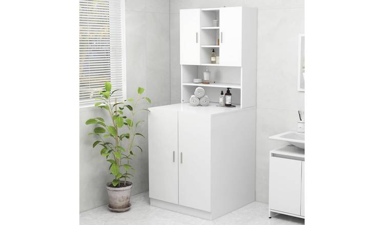 Walplus Engineered Wood Washing Machine Cabinet - White