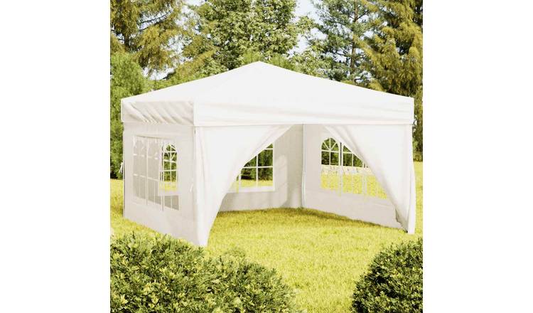 Walplus 3 x 3 m Folding Party Tent with Sidewalls - Cream