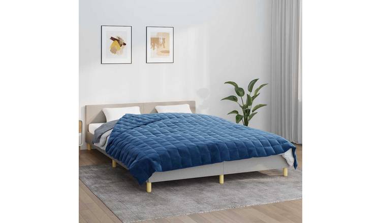 Walplus 13 kg Polyester Weighted Blanket - Blue - 200 x 200 cm
