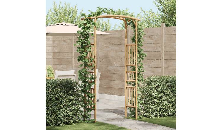 Walplus Bamboo Garden Arch - Natural - 110 x 40 x 205 cm