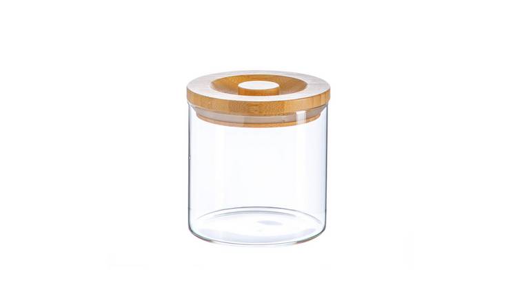 Argon Tableware Scandi Storage Jar with Wooden Lid -