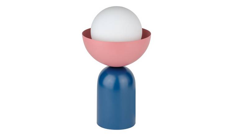 Osram Decor Bowl E14 Modern Glass Style Bedside Desk Table Lamp - Blue