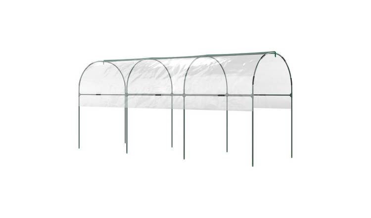 Outsunny 4 Hoop Tunnel Greenhouse - Clear