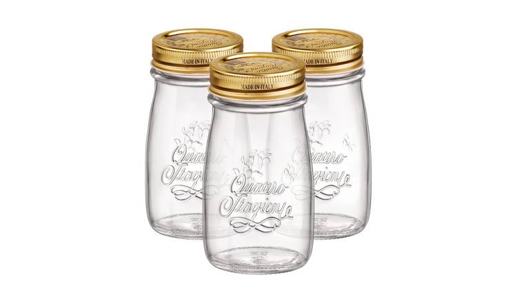 Bormioli Rocco Quattro Stagioni Glass Bottles with Lid - Set of 3
