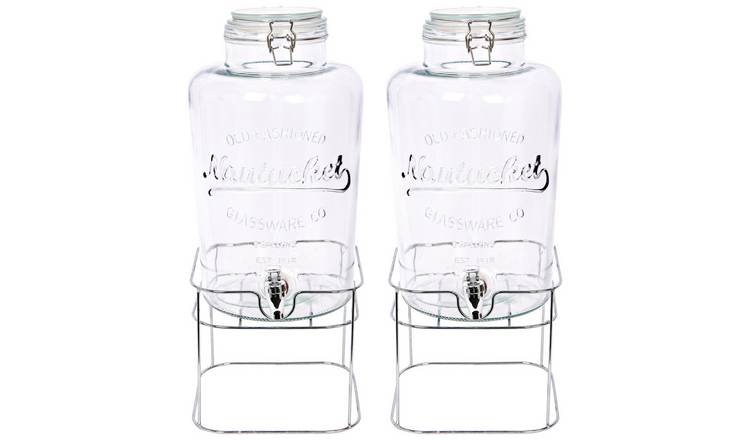 Rink Drink Glass Drinks Dispensers with Tap - Pack of 2 - 8.7L
