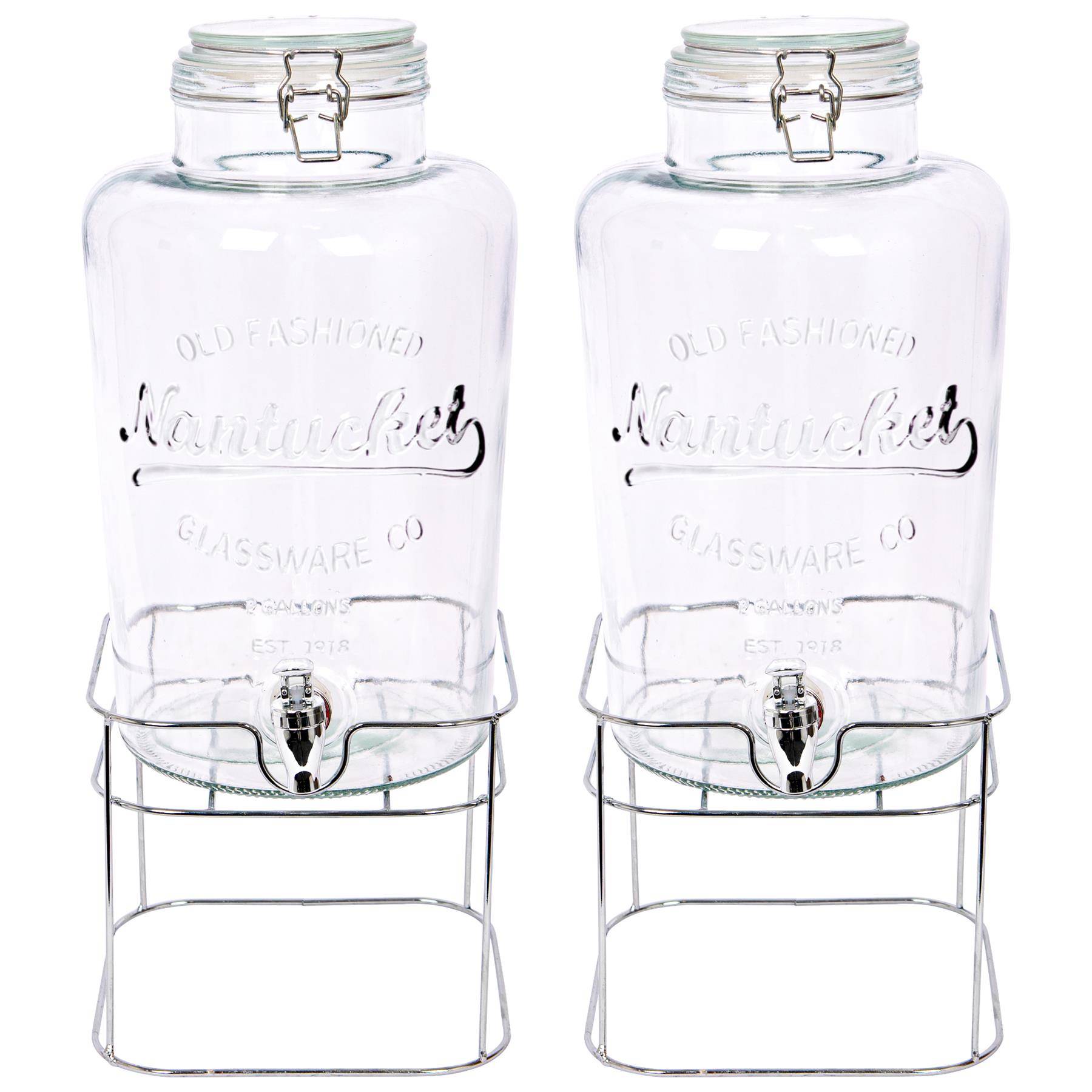 Rink Drink Glass Drinks Dispensers with Tap - Pack of 2 - 8.7L - Image 1