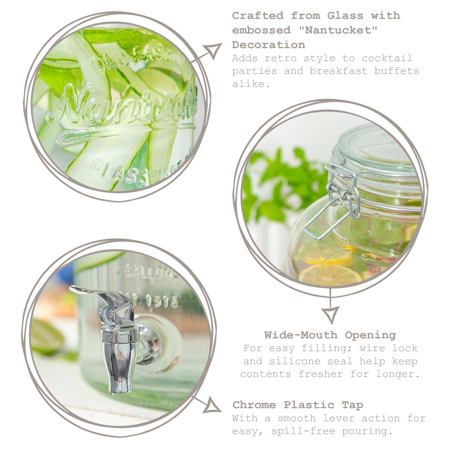 Rink Drink Glass Drinks Dispensers with Tap - Pack of 2 - 8.7L - Image 2