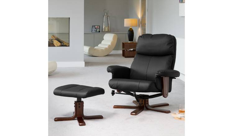 Artemis Home Woodacre Swivel Recliner - Black