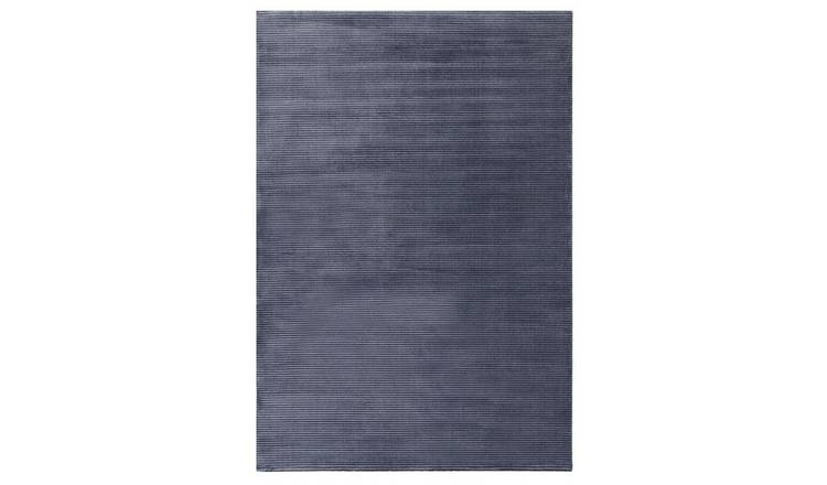 Mega Flooring Blue Modern Plain Rug - 120 x 170cm