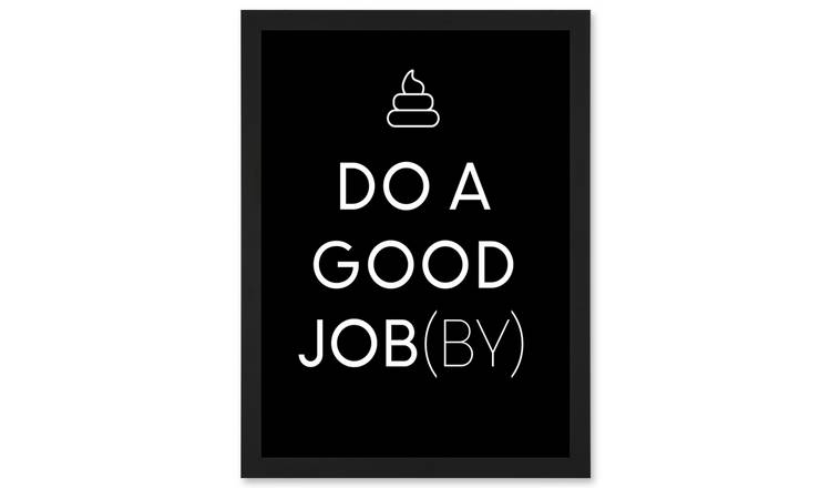 Funny Scottish Bathroom Wall Art 'Do A Jobby' Sign Framed Art Print - A4