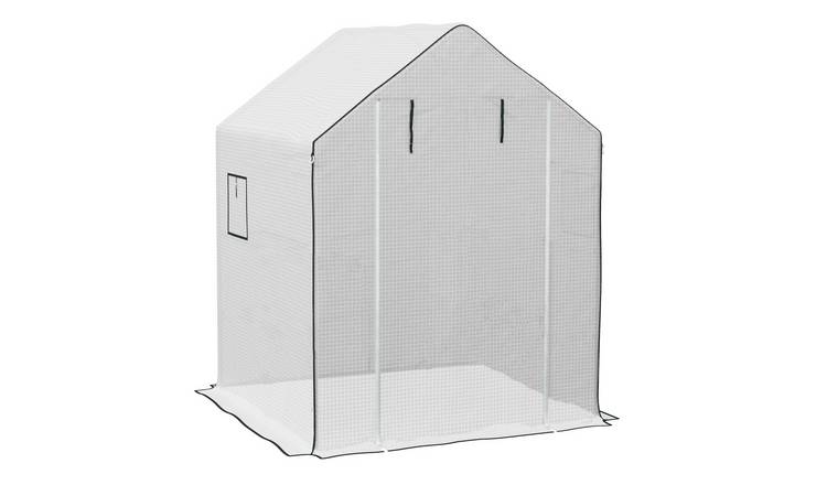 Outsunny PE Walk-in Greenhouse Cover – White