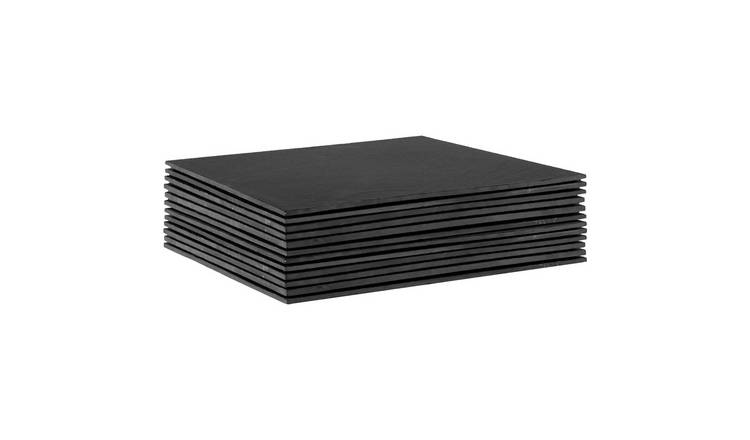 Argon Tableware Linea Square Slate Placemats - Pack of 12