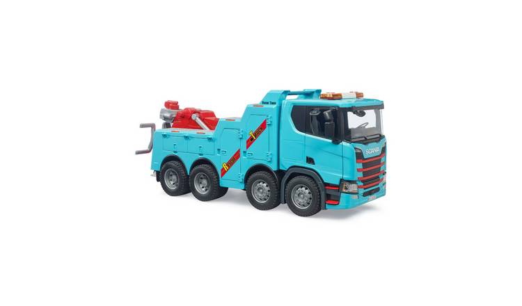 Bruder 1:16 Light and Sound Scania Super 560R Heavy Tow Truck - Blue