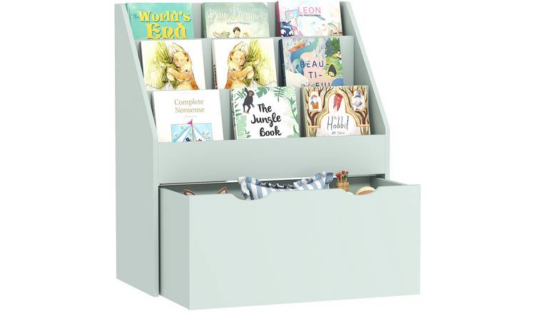 AIYAPLAY Kids Storage Bookcase with 3 Tier Shelves - Green