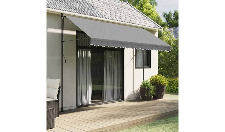 Walplus Polyester Awning Replacement Fabric - Anthracite - 350 cm