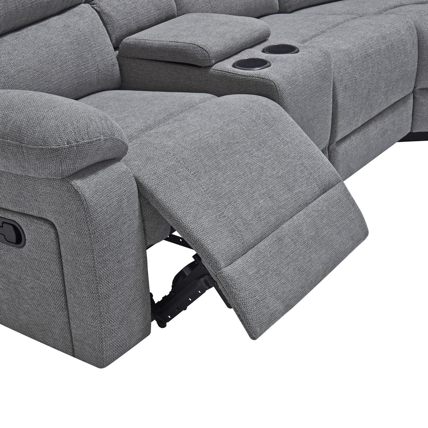 Furniture Online Praga Corner Recliner Linen Sofa – Light Grey - Image 4