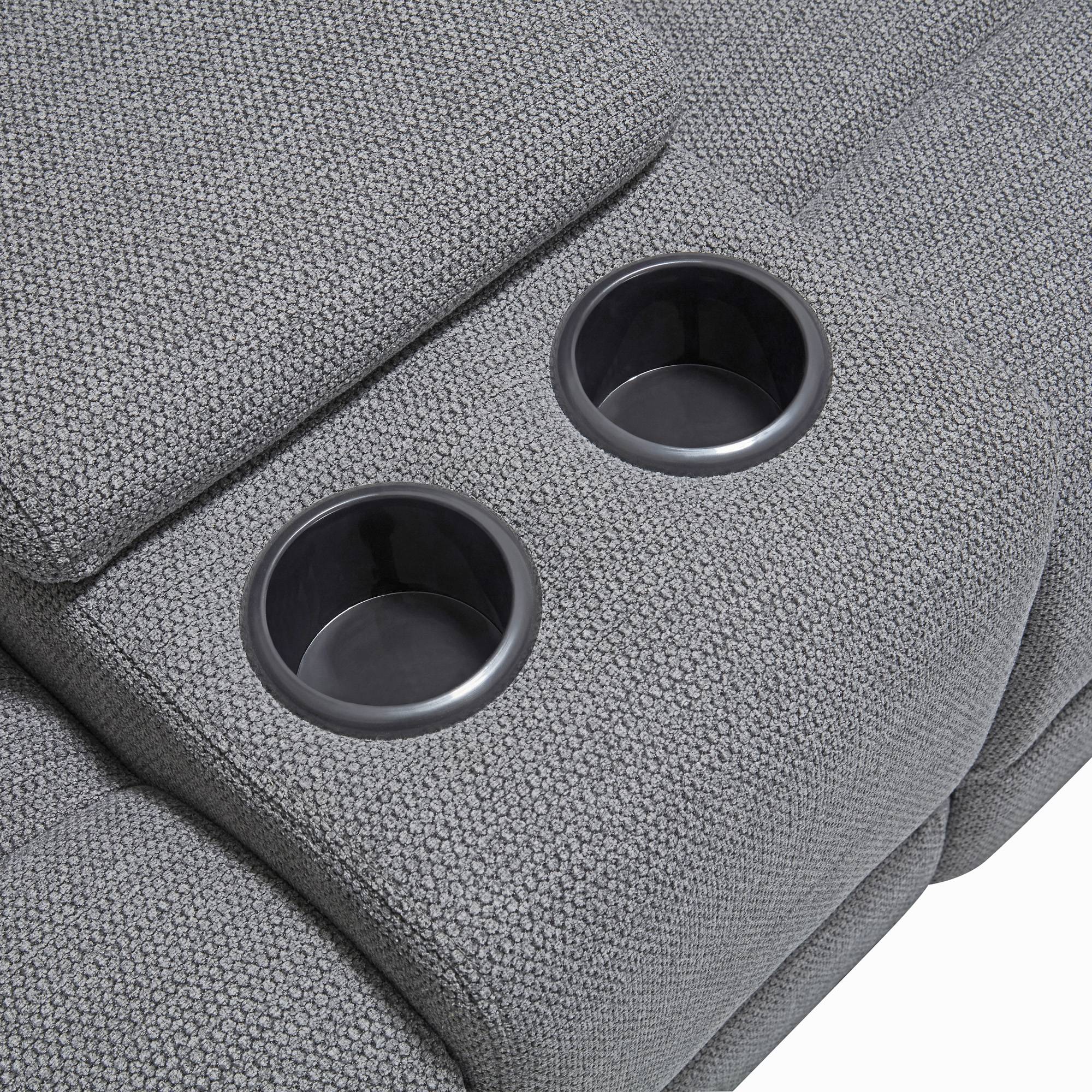 Furniture Online Praga Corner Recliner Linen Sofa – Light Grey - Image 6