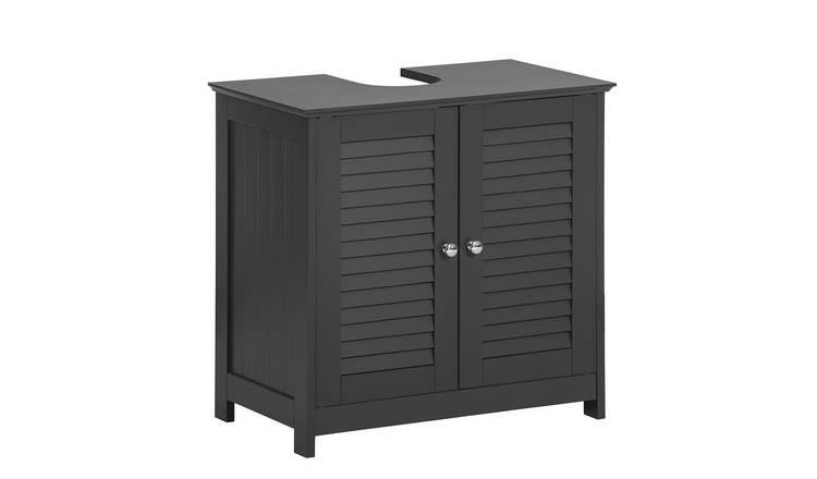 SoBuy 2 Door 1 Shelf Under Sink Cabinet - Dark Grey