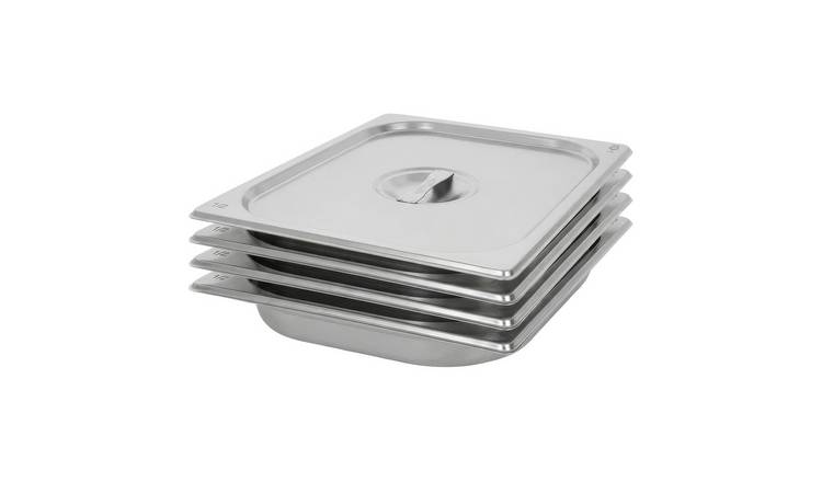 Argon Tableware Gastronorm Containers with Lids 1/2 - 1.75L - Set of 4
