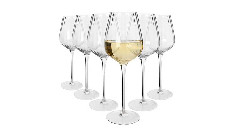 Argon Tableware Kensington Optic Crystal White Wine Glasses -  Pack of 6