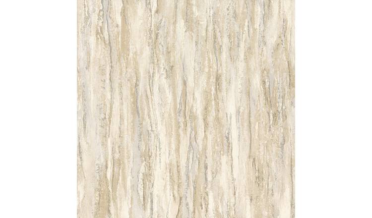 Grandeco Meteora Distressed Painted Plaster Effect Textured Wallpaper - Cream